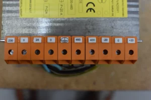 arrangement of transformer terminal blocks on our Safety and isolation transformers